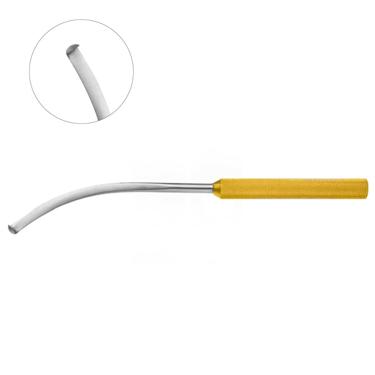 Daniel Endoscopic Forehead Nerve Retractor, Curved Left, 17cm