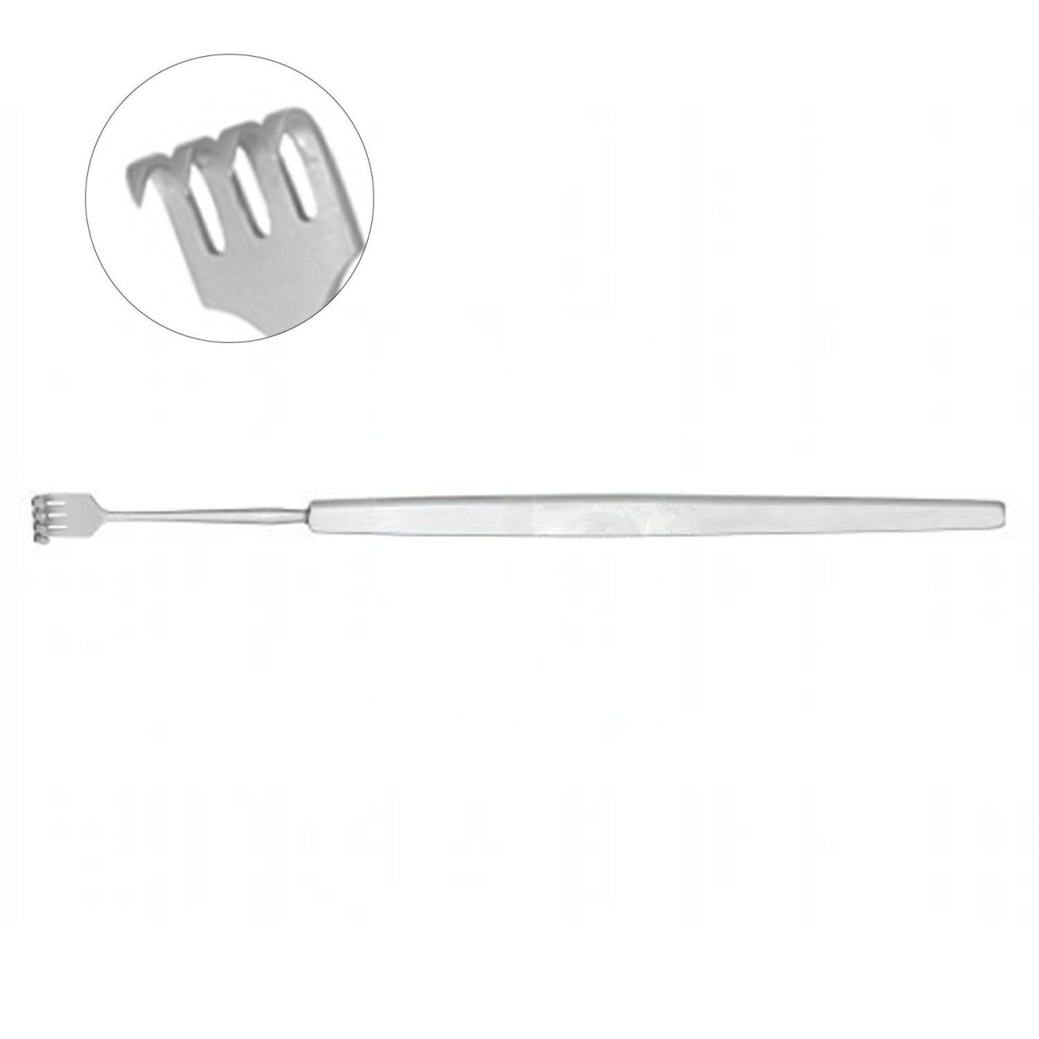 Rollet Retractor, 5" (13cm) with 4 Sharp Prongs