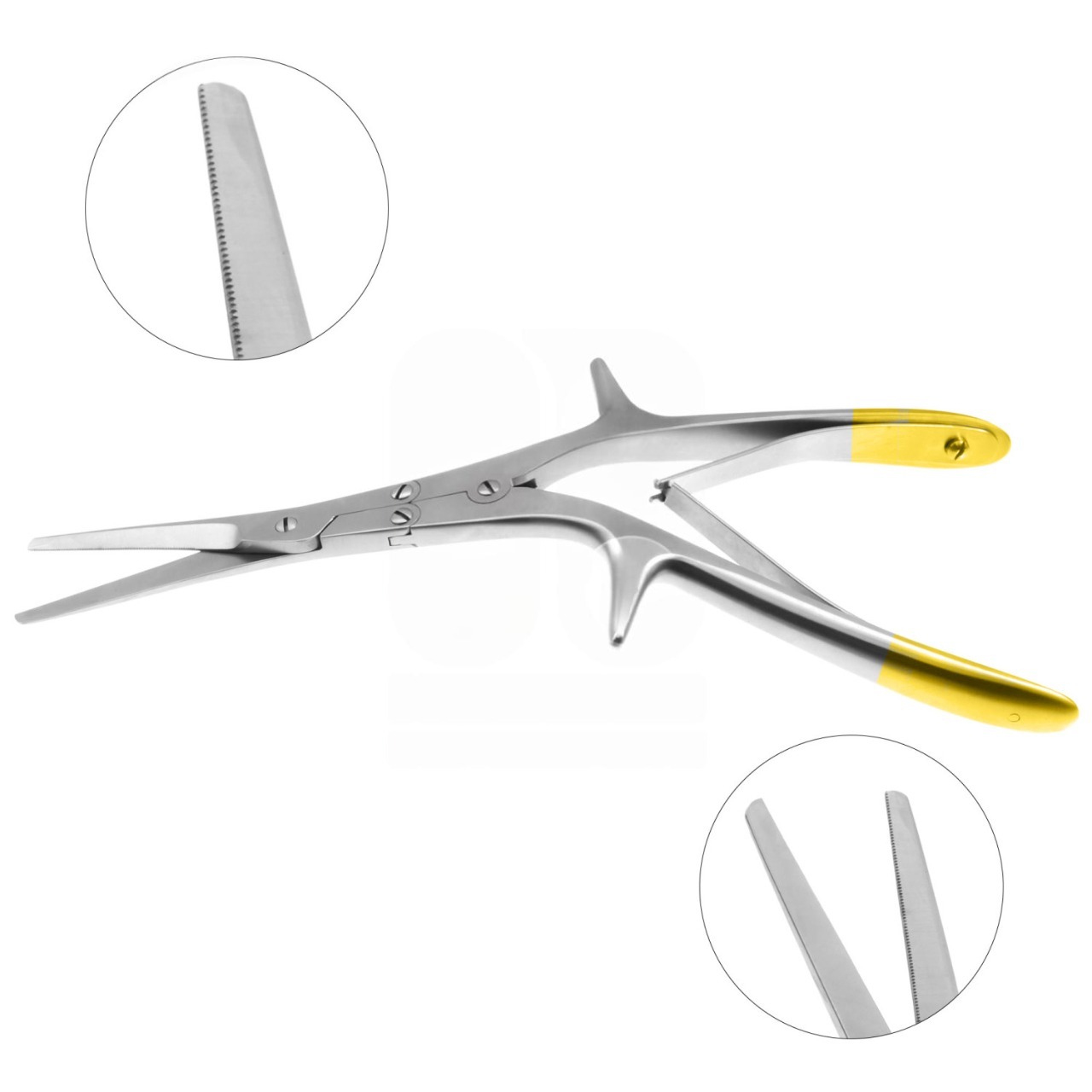 Gorney's 21cm Angled Serrated TC Scissors - Ideal for Turbinate Procedures