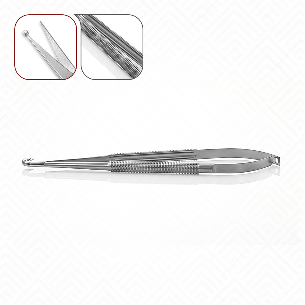 Potts Microsurgery Scissors, Angled Blades, Ball Tip