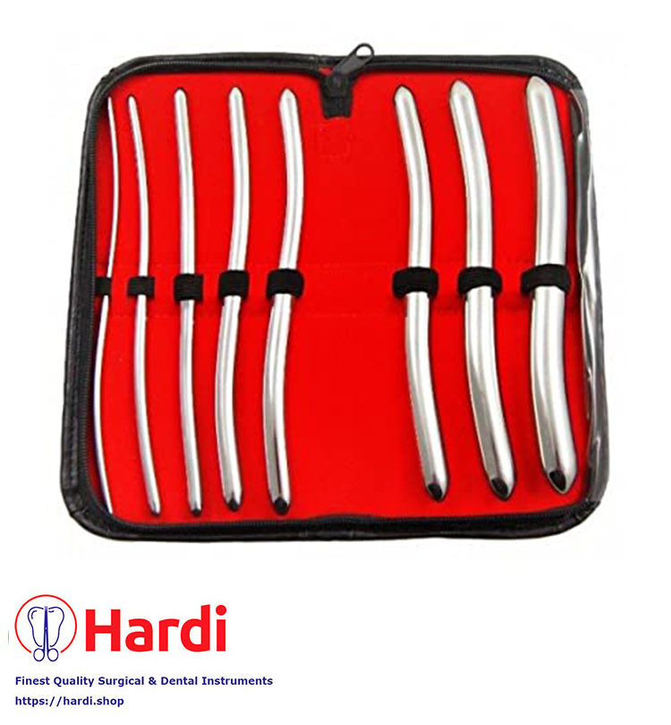Complete Uterine Dilator Set (8 Pieces, 30cm) for Gynecological Procedures