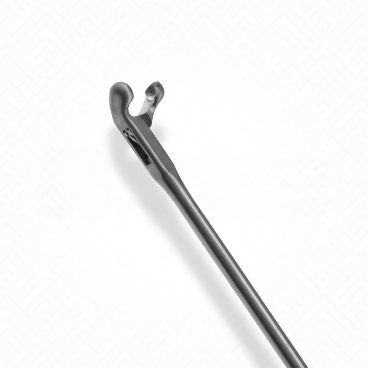 Micro Laryngeal Cup Forceps with Luer Lock Suction, Curved Left