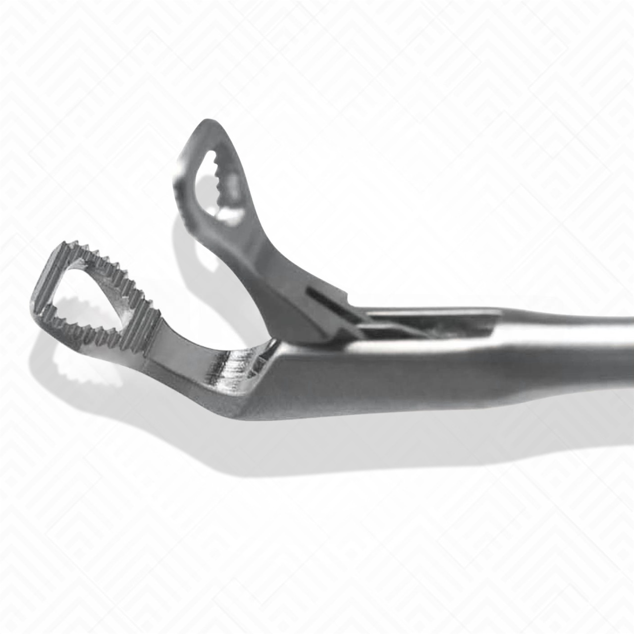 Feder-Ossoff Micro Laryngeal Forceps, 23cm, Triangular Serrated Jaws