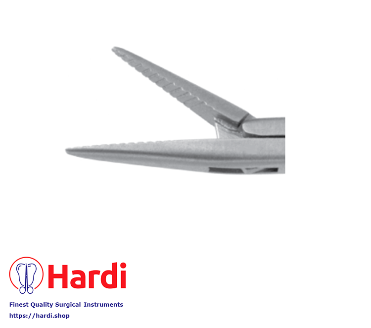 Bellucci Ear Forceps, 8mm serrated jaws, Stainless Steel