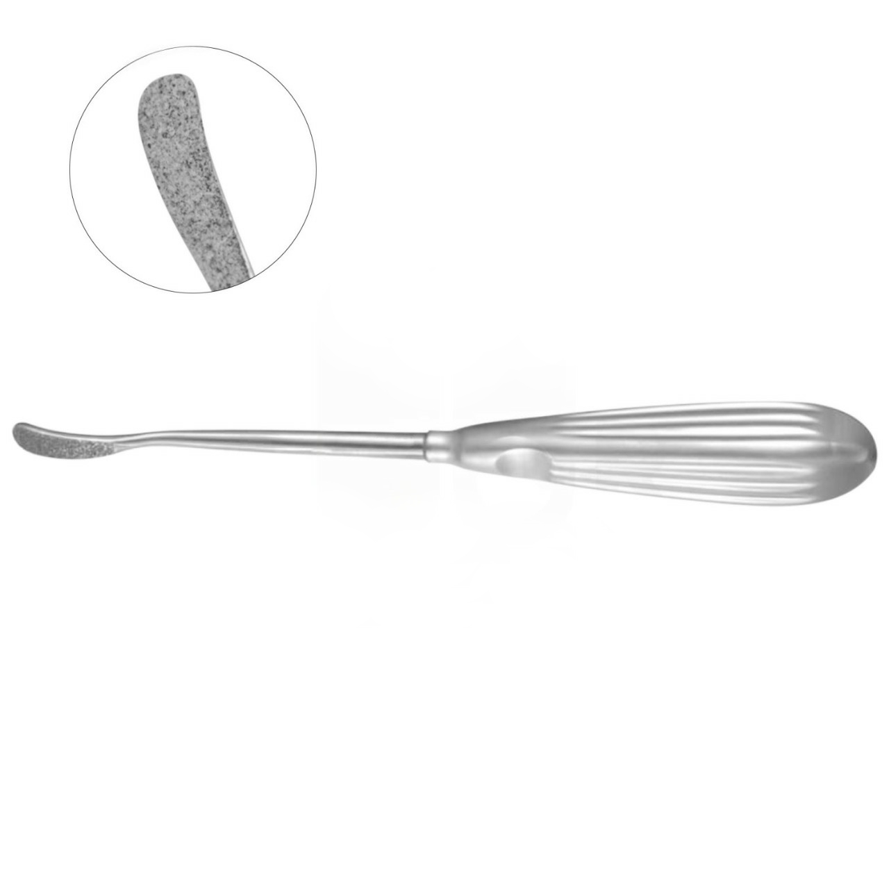 Peet Glabellar Rasp - Diamond Surface, Flat Curved