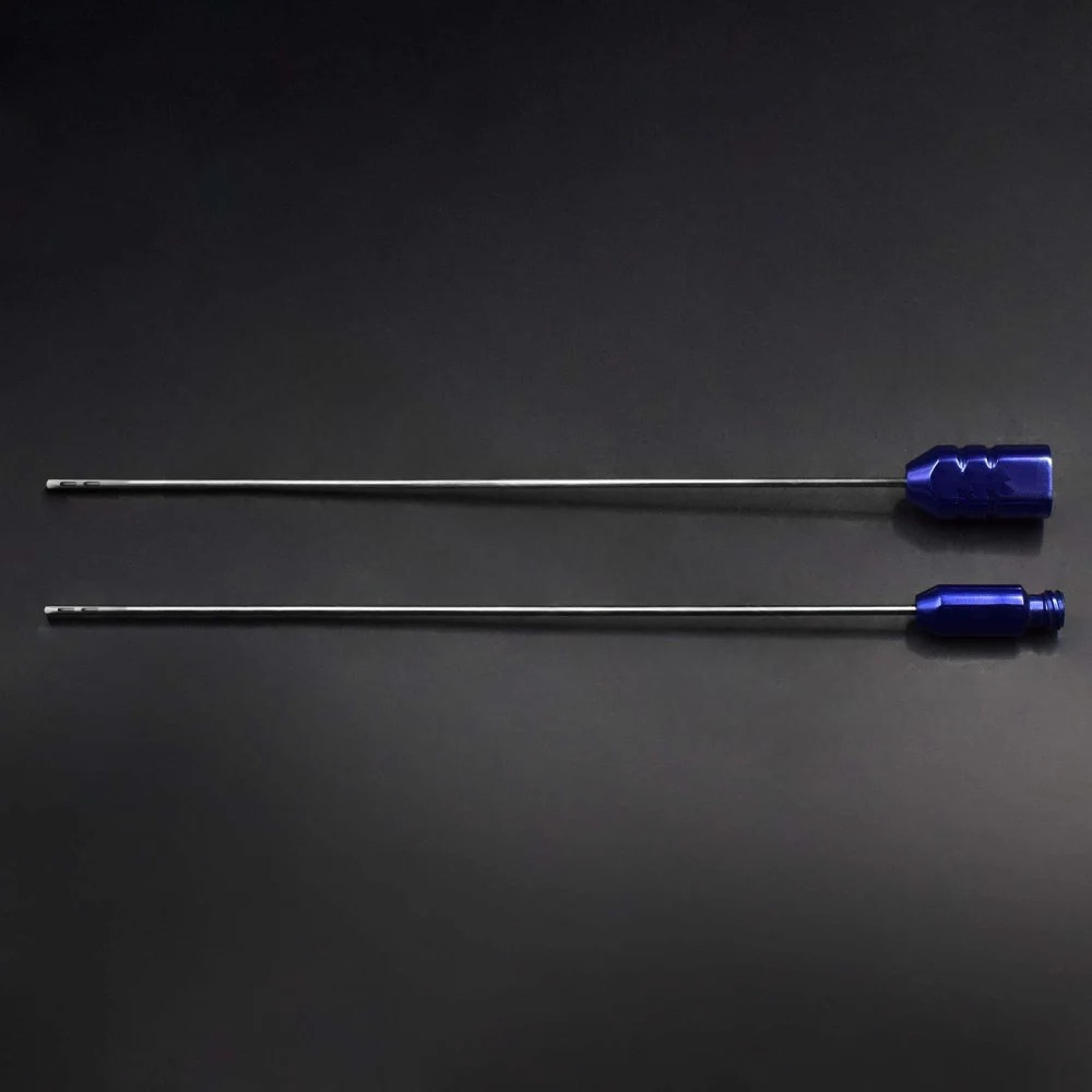 Spatula Tip Cannula, Dual Port - Luer Lock Compatible