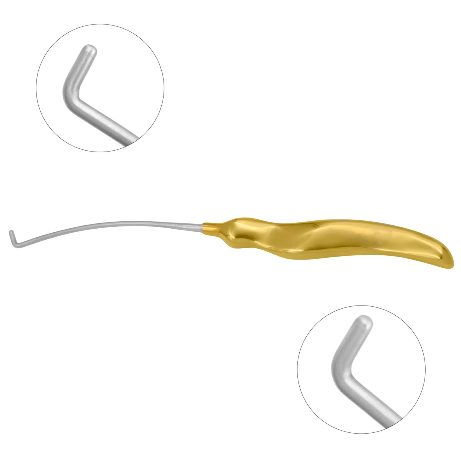 Daniel Endoscopic Forehead Nerve Hook, Curved Right, 9-1/4"