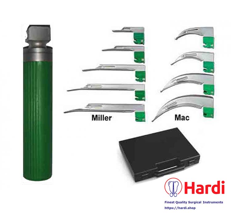 Miller & Macintosh Fiber Optic Disposable Laryngoscope Set