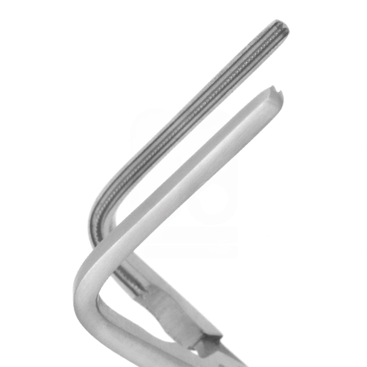 DeBakey Ring Handled Bulldog Clamp, 90° Angled Jaw