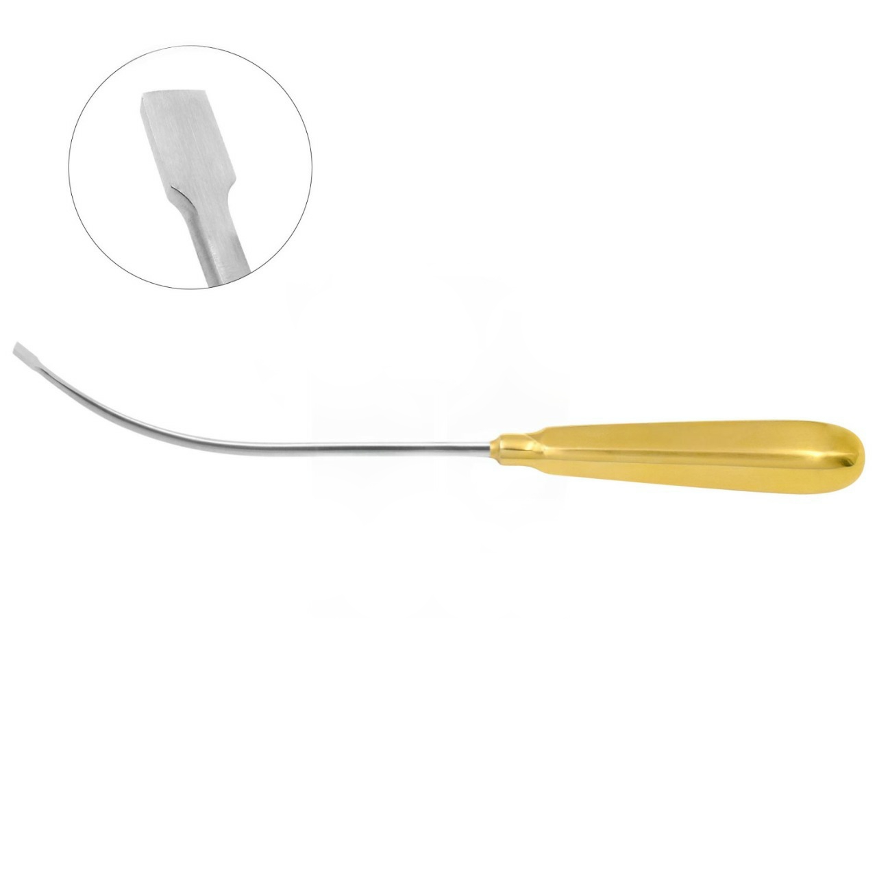 Daniel Endoscopic Forehead Orbital Rim Dissector, Half Curved, 23.5cm