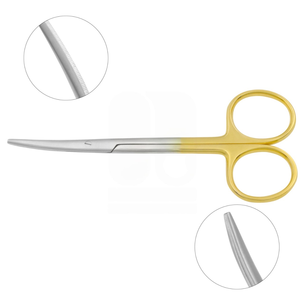 Strabismus Scissors 11.4 cm -  Serrated TC Blunt Tips