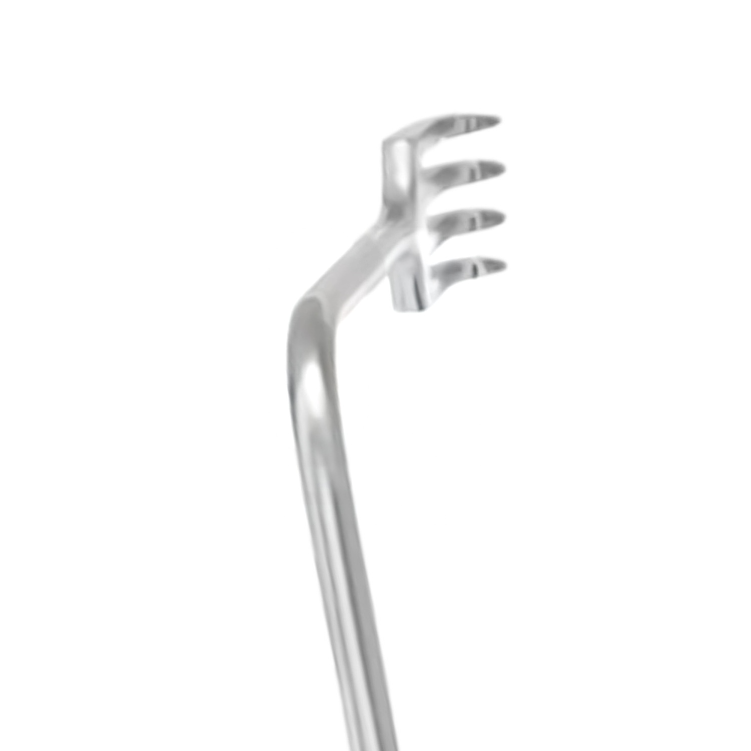 Deep Gelpi Retractor with 4 Sharp Prongs, Self-Retaining and 90° Angled