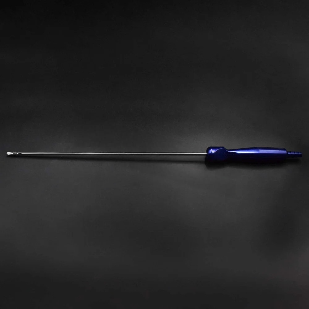 Spatula Tip Liposuction Cannula, Dual Ports, Power Handle