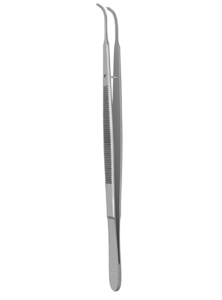 1X2 Gerald Tissue Forceps 18cm - Curved
