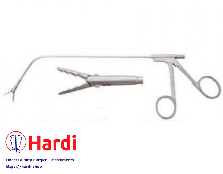 Laryngeal-Forceps,Tubular-Model,Curved,Alligator