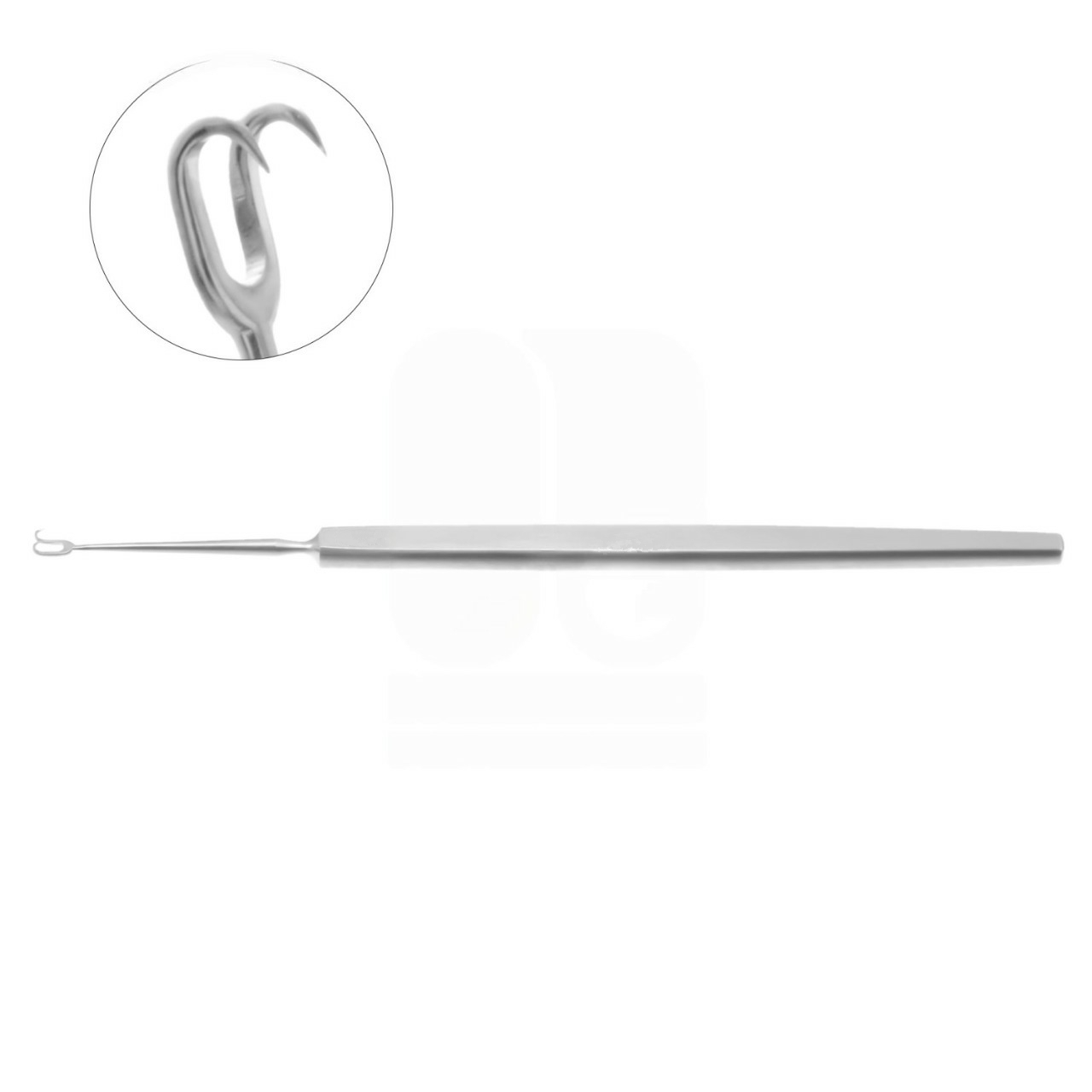 Guthrie Double Hook - Sharp Skin Hook for Delicate Tissue