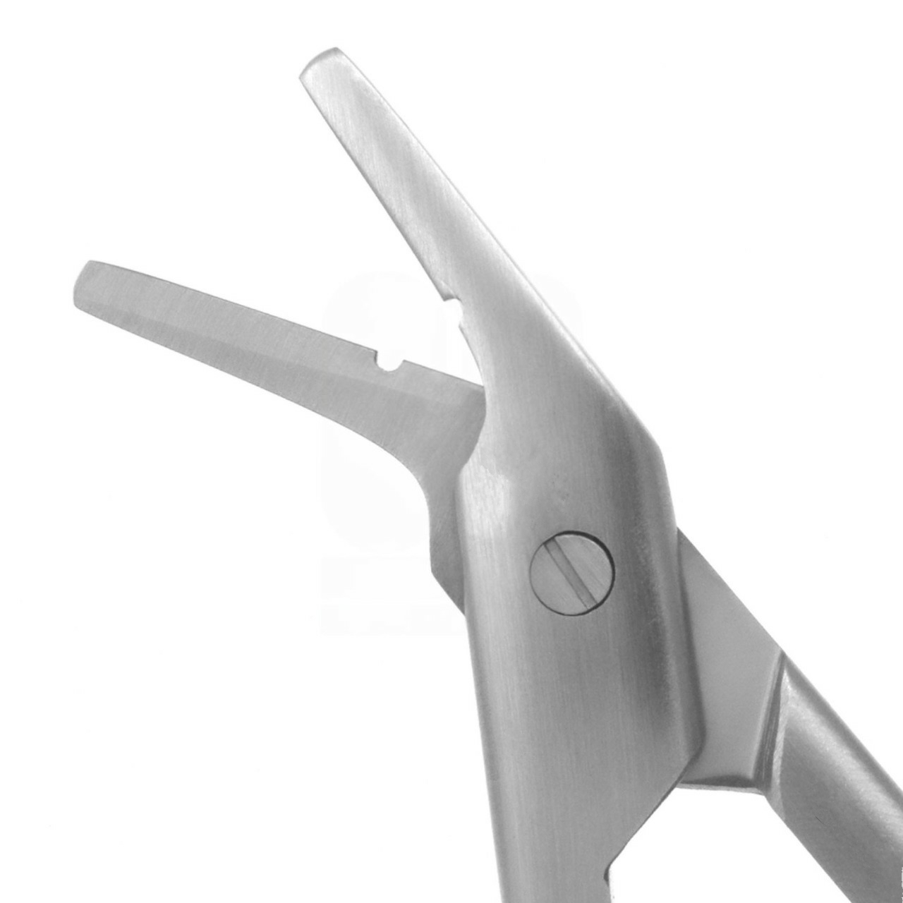 Suture-Wire Scissors 12 cm - Angled, Serrated , TC