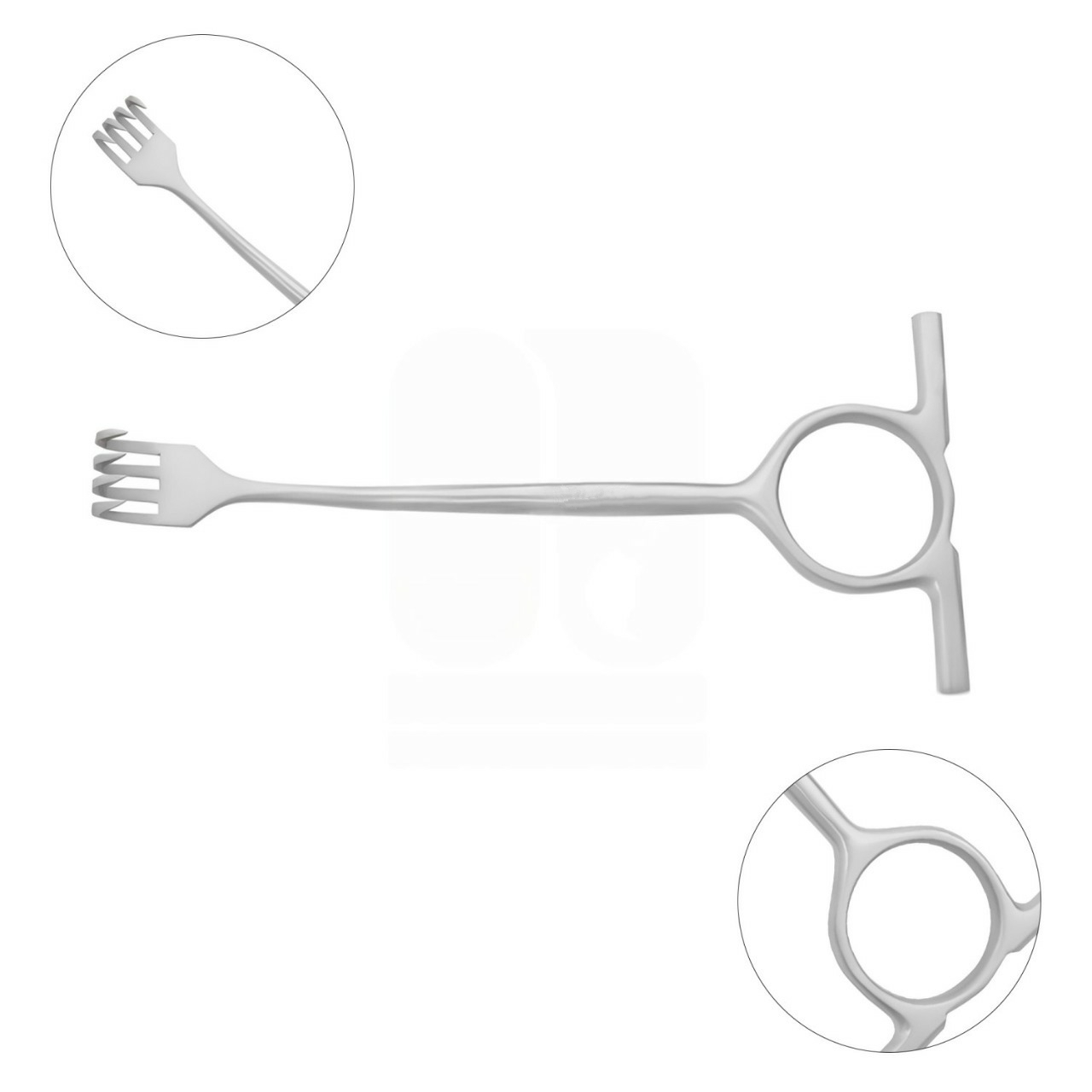 Williger Retractor 4 Sharp Prongs 13 cm