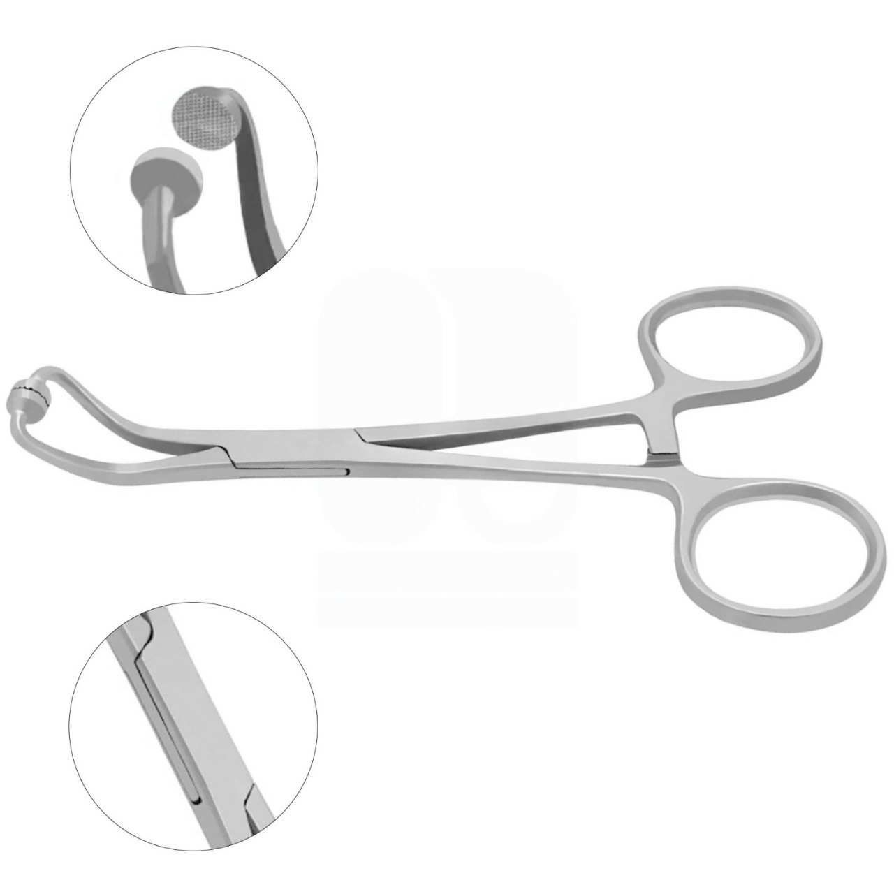 Hoff Towel Clamp Forceps, Round Jaw Tips