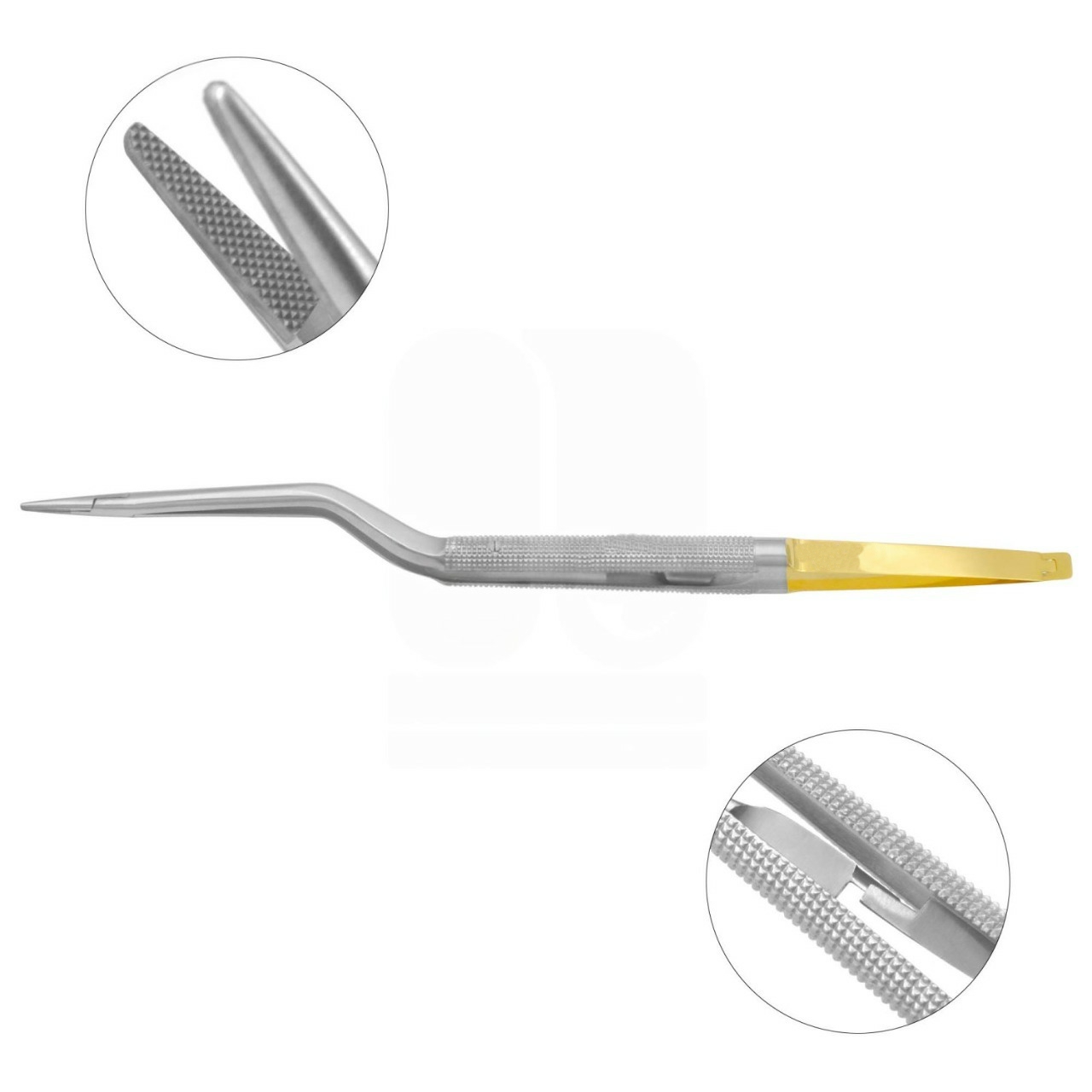 Tebbetts Intranasal Needle Holder 8" - Bayonet, TC Serrated Jaw