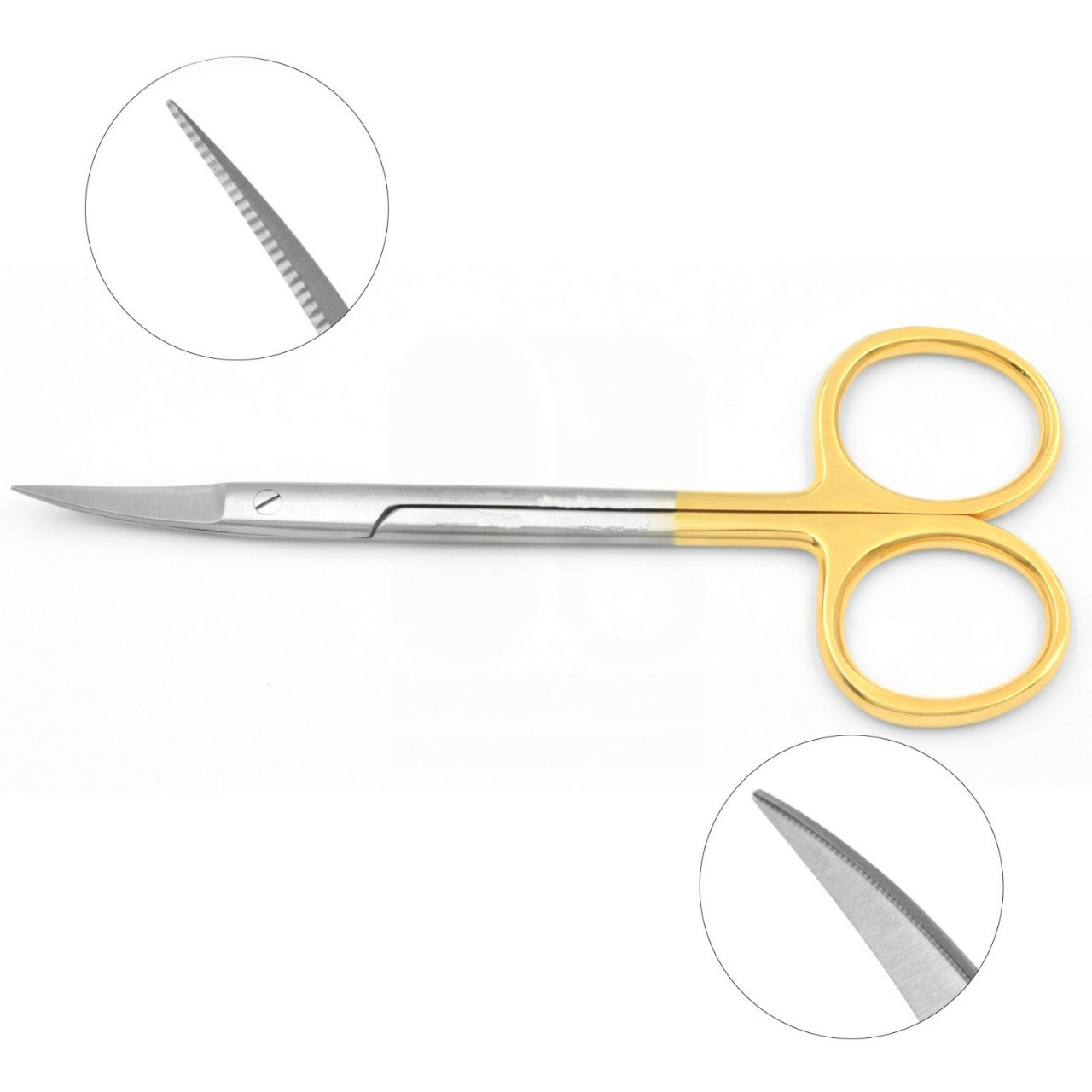 Iris Scissors with TC Serrated Blades - 11.4 cm