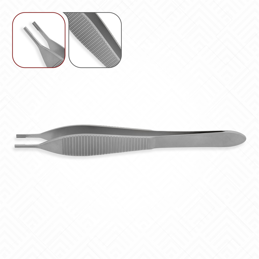 Micro Adson Forceps, Straight, 1×2 Teeth