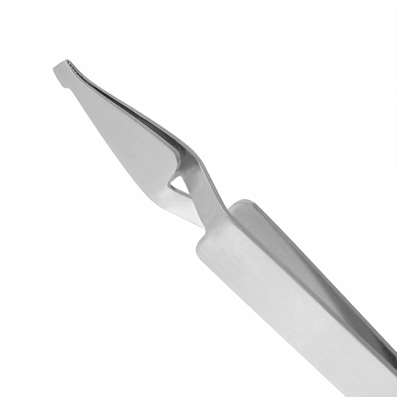 Anterior Bracket Holder Tweezers - Serrated, Square Tip
