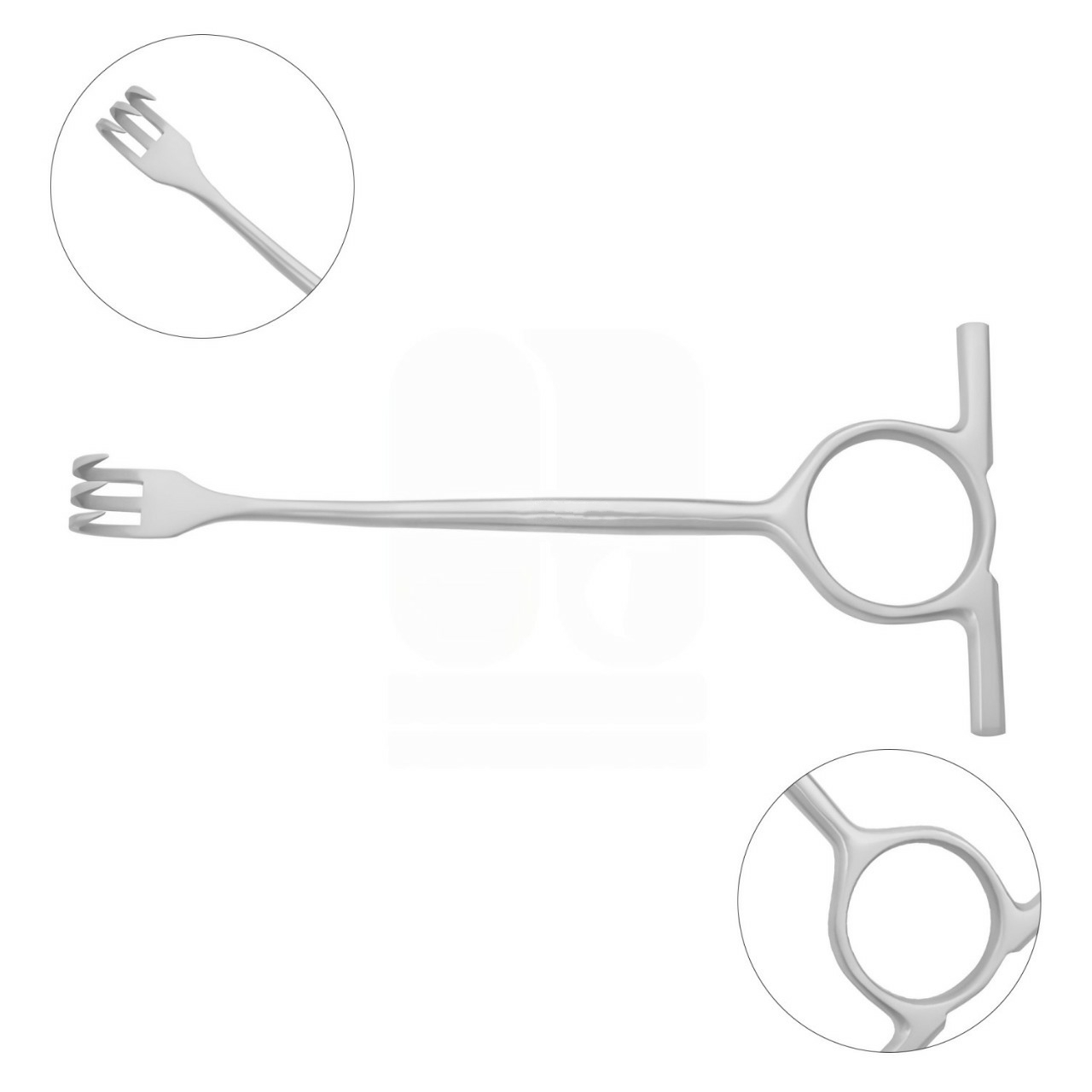Williger Retractor 3 Sharp Prongs 13 cm