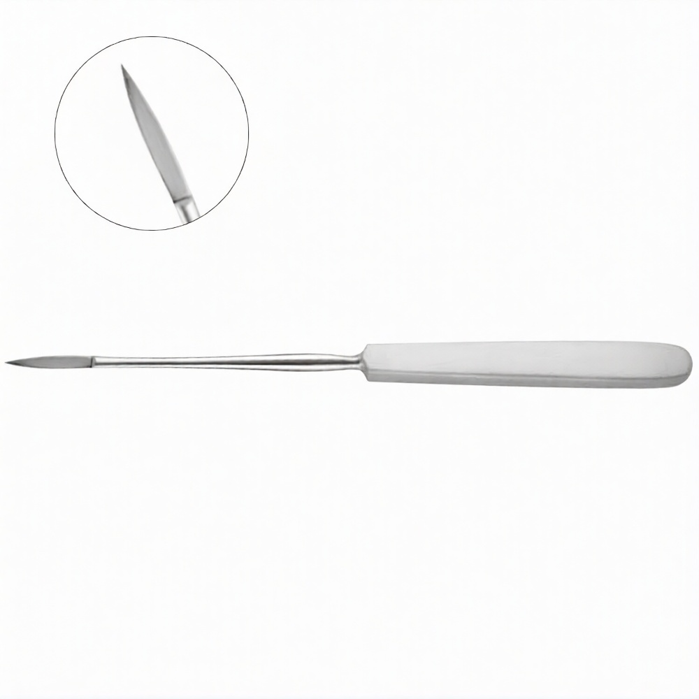 Halle Brain Knife, 20cm with Flat Handle for Neurosurgery