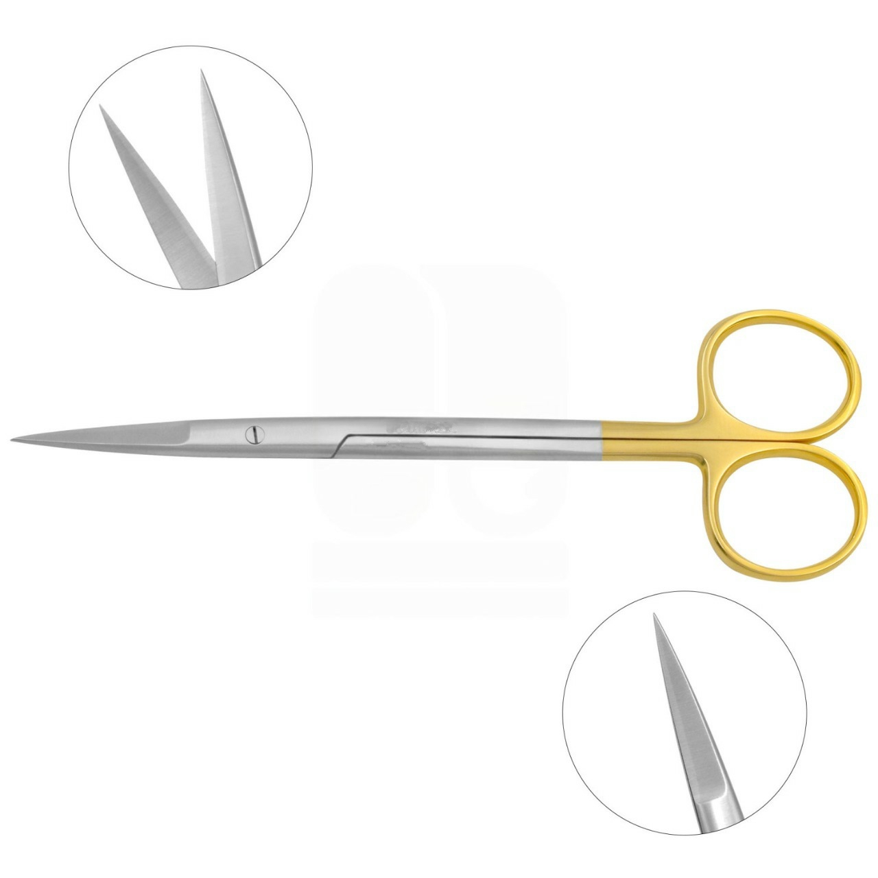 Aufricht Fine Scissors Straight Serrated Tungsten Carbide