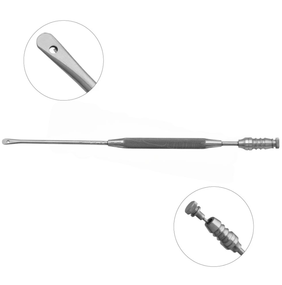 Gorney Septum Suction Elevator, 21cm Long, Curved Tip