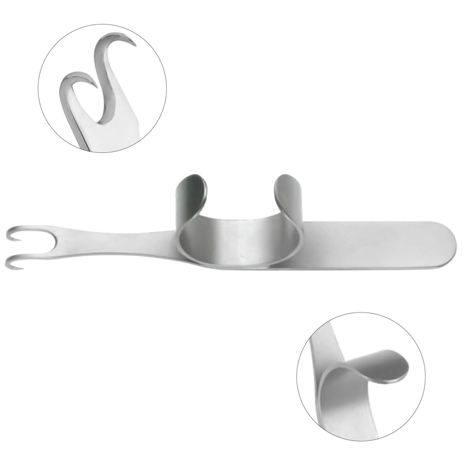 Swivel Ring Double Hook Sharp Nasal Retractor