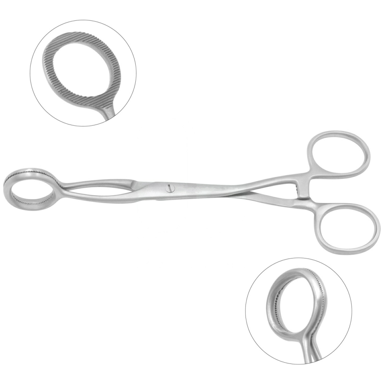 Collins Tissue Seizing Forceps, 6", Oval or Triangular Jaws
