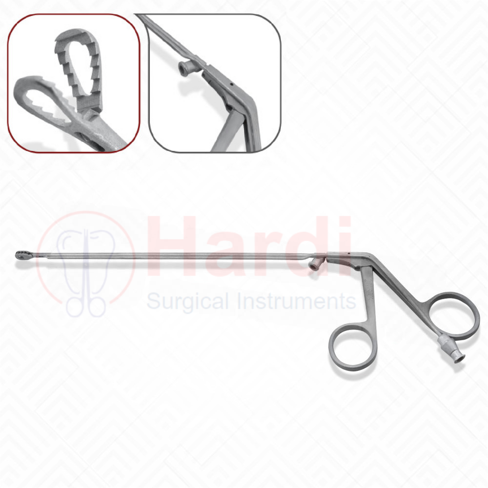 Triangular Alligator Jaws Laryngoforce Forceps with Suction Tube
