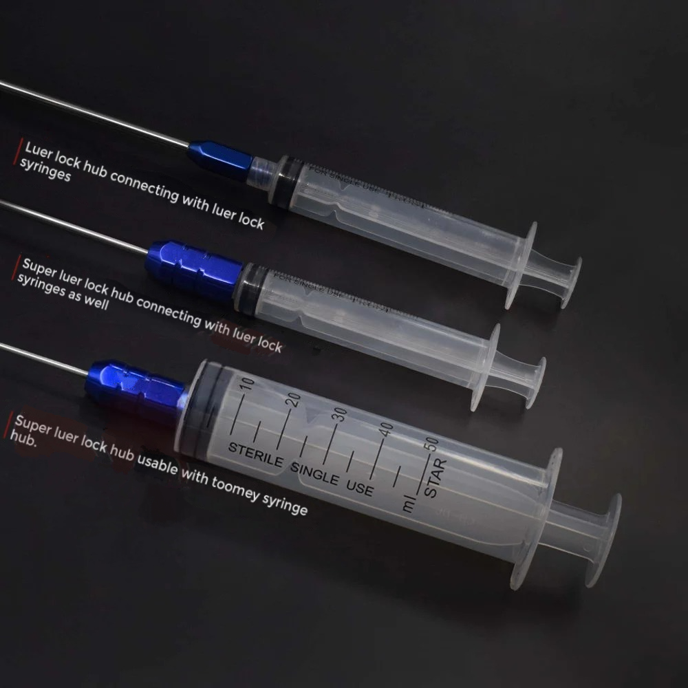 Spatula Tip Cannula, Dual Port - Luer Lock Compatible